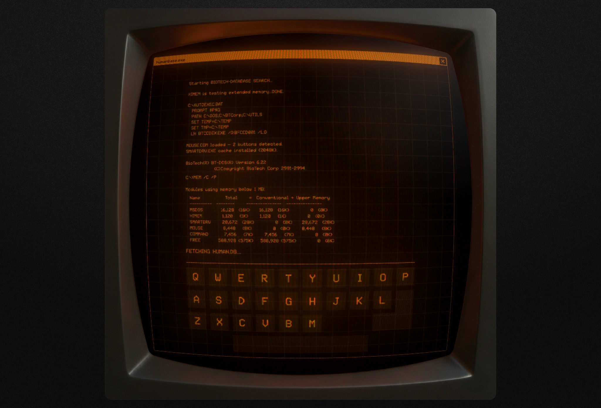 DATABASE FETCHING SCREEN