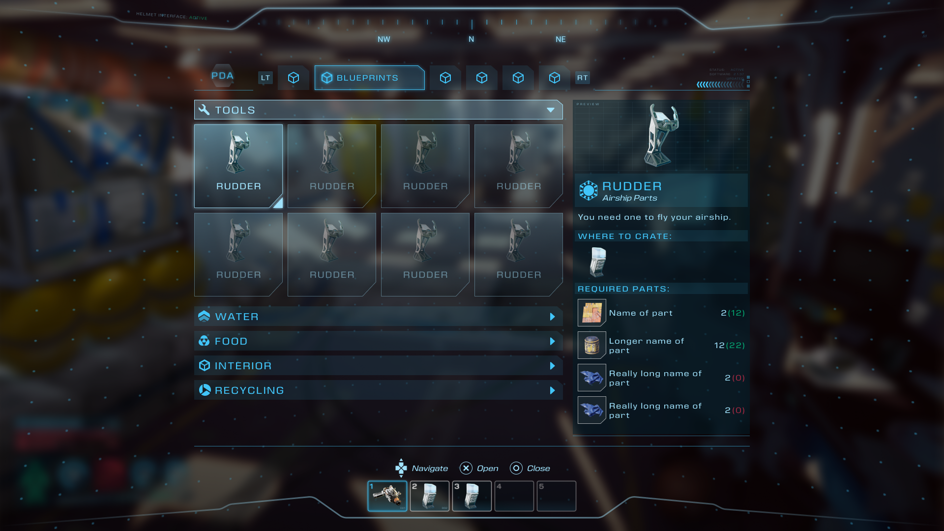 BLUEPRINTS SELECTION